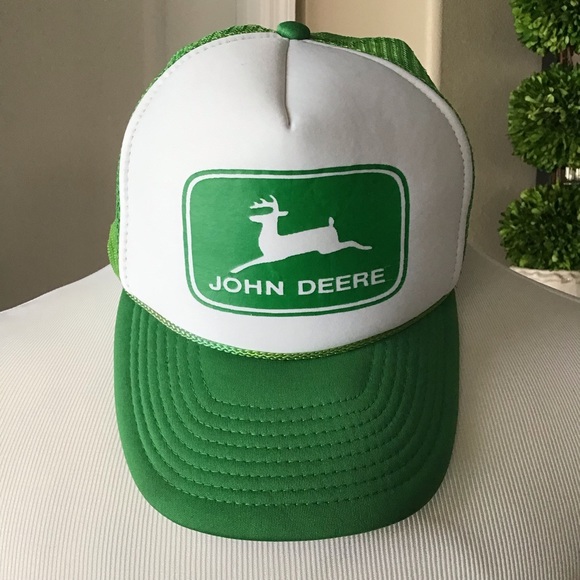 John Deere Other - Vintage John Deere Hat Snapback Green Mesh Trucker